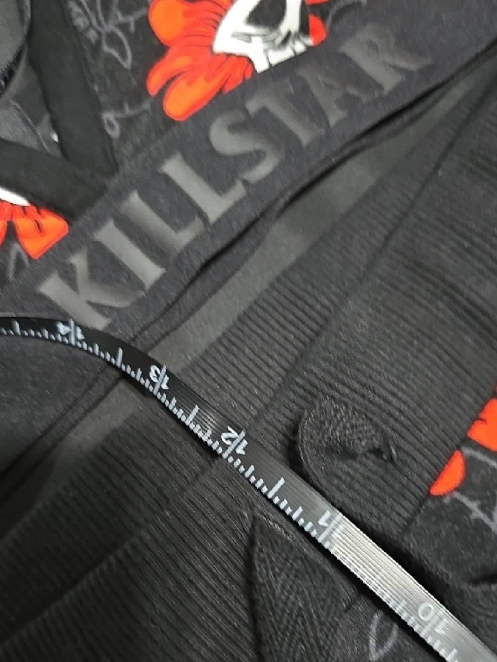 Killstar INTO THE GLOOM Black & Red Skull Daisy Lounge Bralette Set - Picture 8 of 9